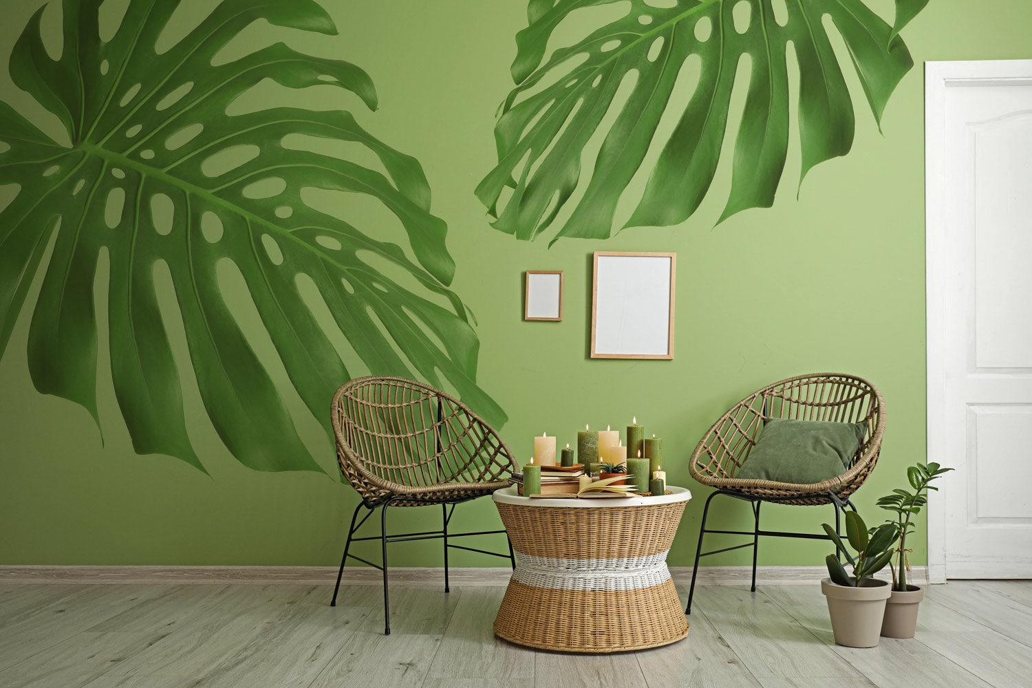 arredamento-tropical-chic-carta-da-parati tropical chic