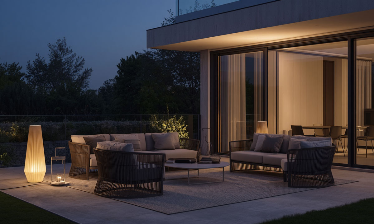 salotto outdoor luci outdoor
