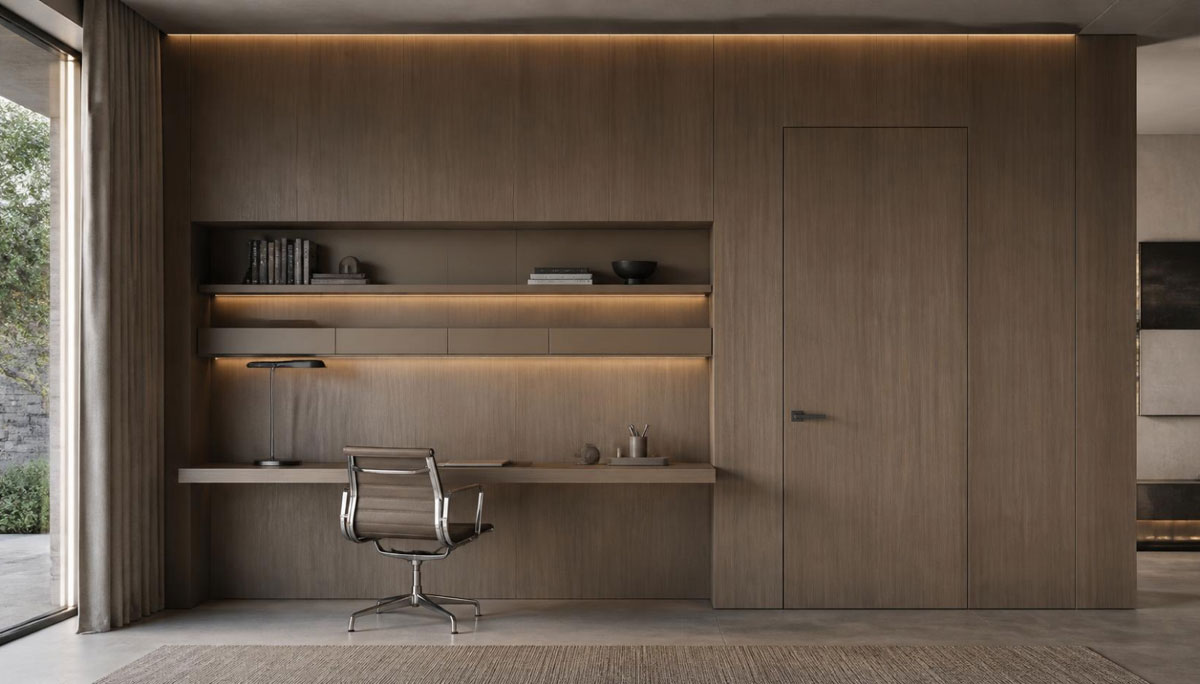 boiserie contemporanea home-office boiserie contemporanea